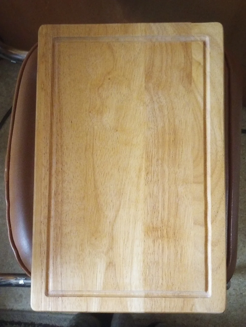 17 x 11 Inch Wood Cutting Board w/ Storage Organization Drawer